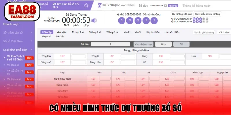 Có nhiều hình thức dự thưởng xổ số