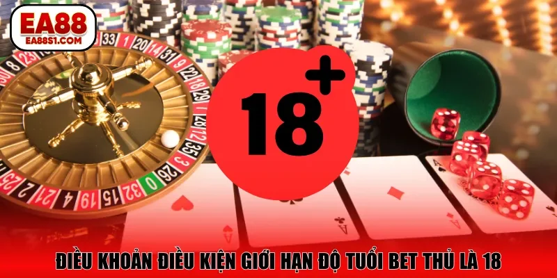 Điều khoản điều kiện giới hạn độ tuổi bet thủ là 18