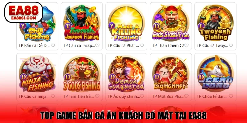 TOP game bắn cá ăn khách có mặt tại EA88